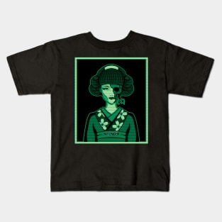 Horror geisha, dead geisha, terror geisha green Kids T-Shirt